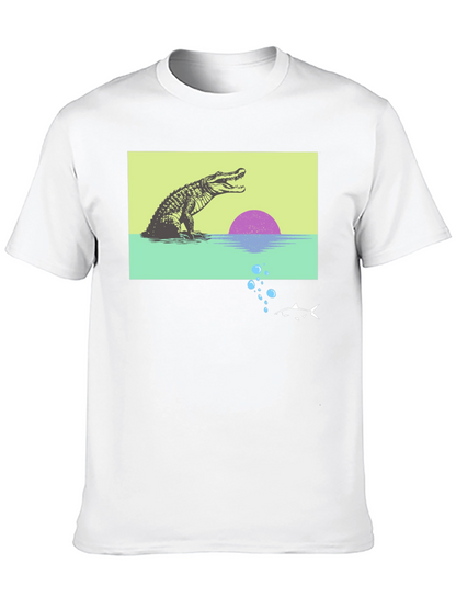 Retro Gator Sunset Graphic Tee