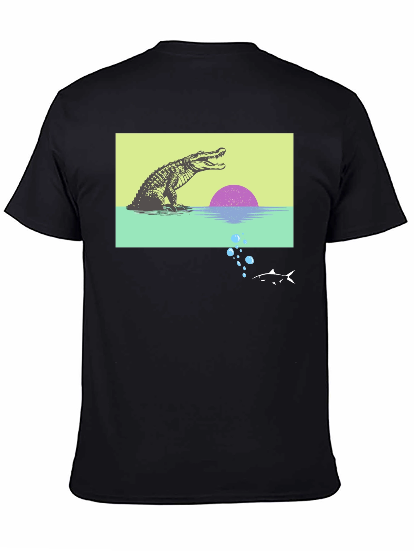 Retro Gator Sunset Graphic Tee