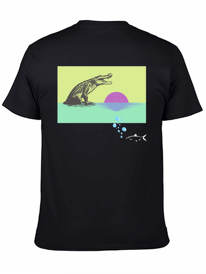 Retro Gator Sunset Graphic Tee