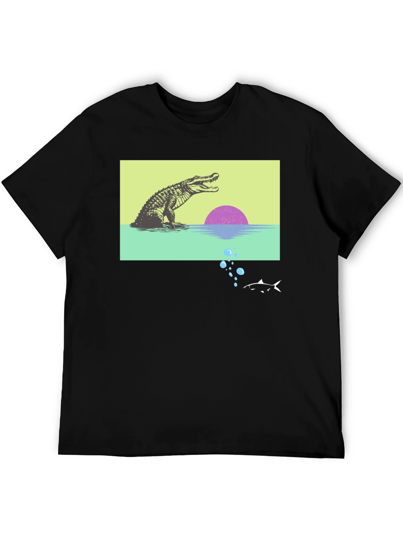 Retro Gator Sunset Graphic Tee
