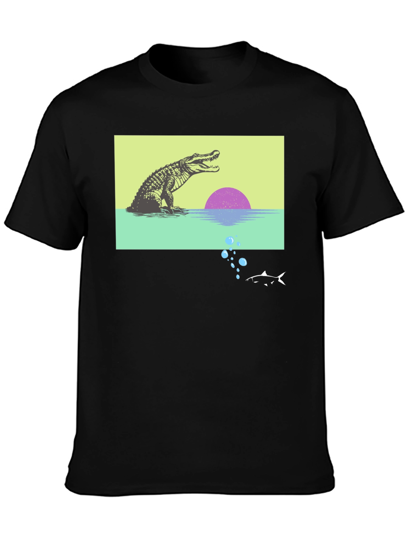 Retro Gator Sunset Graphic Tee