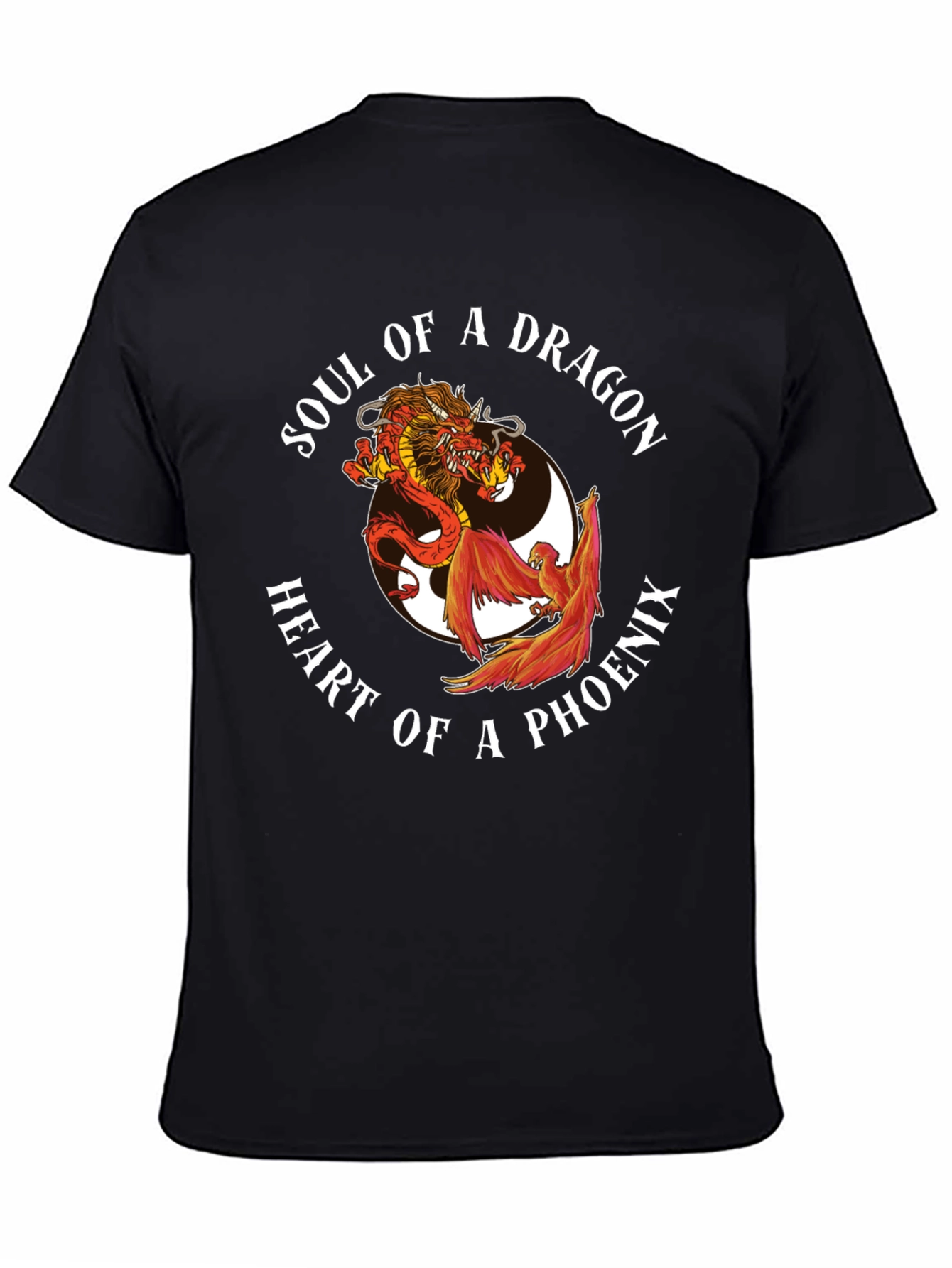 Dragon & Phoenix Graphic Tee - Yin Yang Style