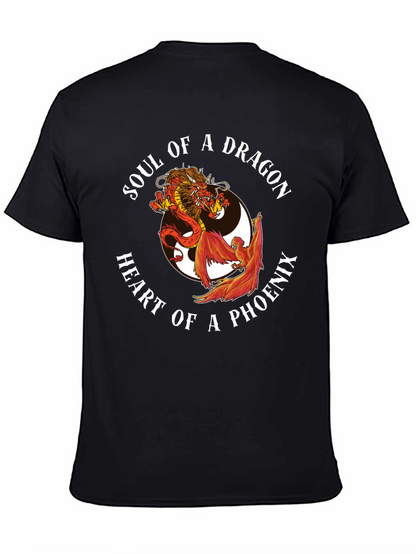 Dragon & Phoenix Graphic Tee - Yin Yang Style