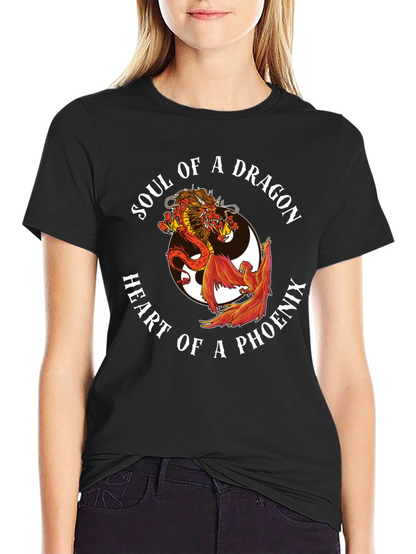 Dragon & Phoenix Graphic Tee - Yin Yang Style