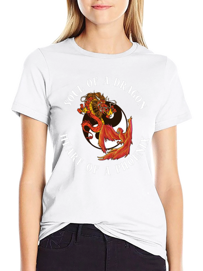 Dragon & Phoenix Graphic Tee - Yin Yang Style