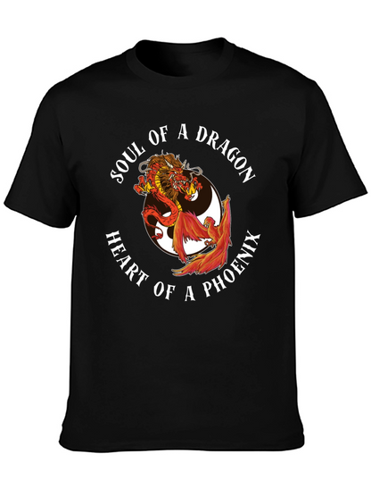 Dragon & Phoenix Graphic Tee - Yin Yang Style