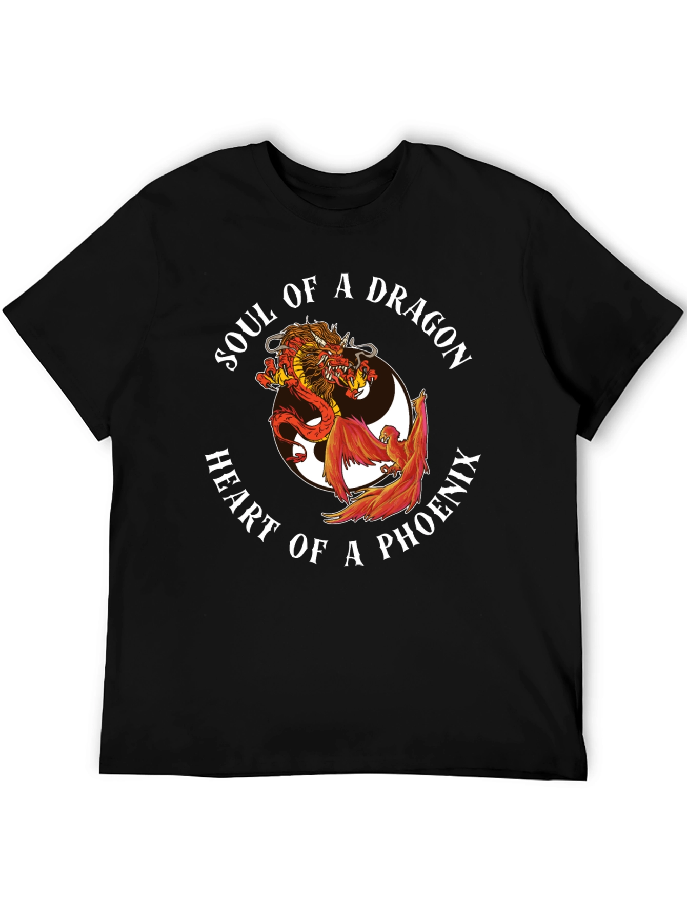 Dragon & Phoenix Graphic Tee - Yin Yang Style