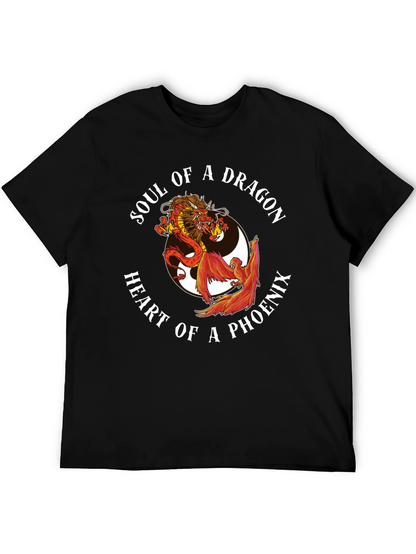 Dragon & Phoenix Graphic Tee - Yin Yang Style
