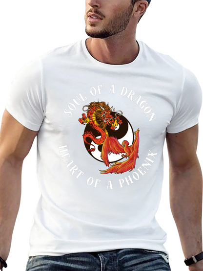 Dragon & Phoenix Graphic Tee - Yin Yang Style