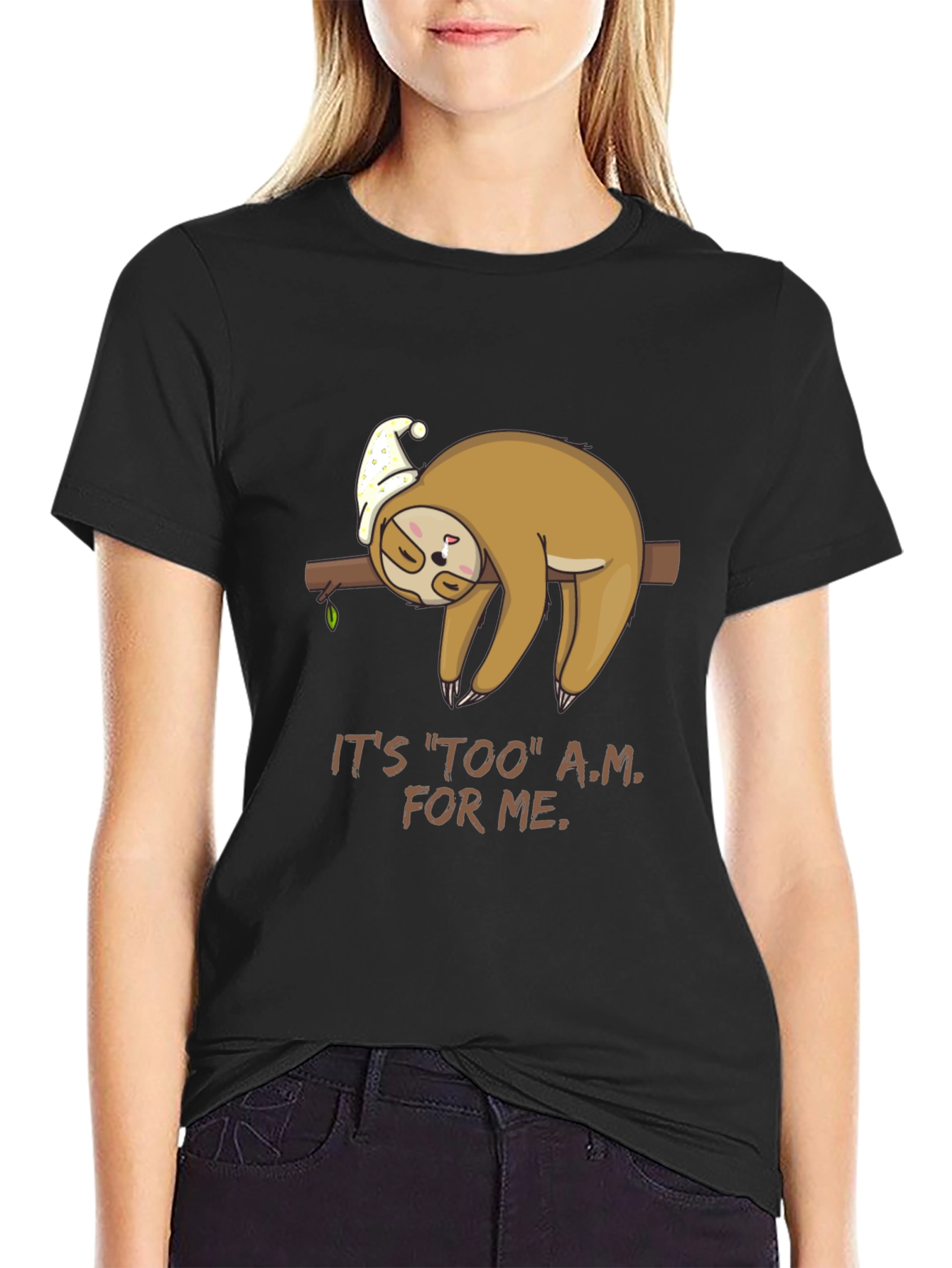 Lazy Sloth Tee - Too A.M. For Me