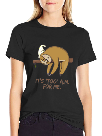 Lazy Sloth Tee - Too A.M. For Me