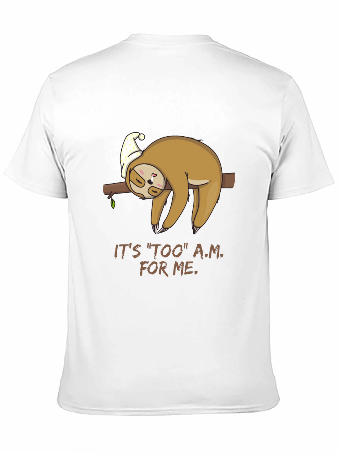 Lazy Sloth Tee - Too A.M. For Me