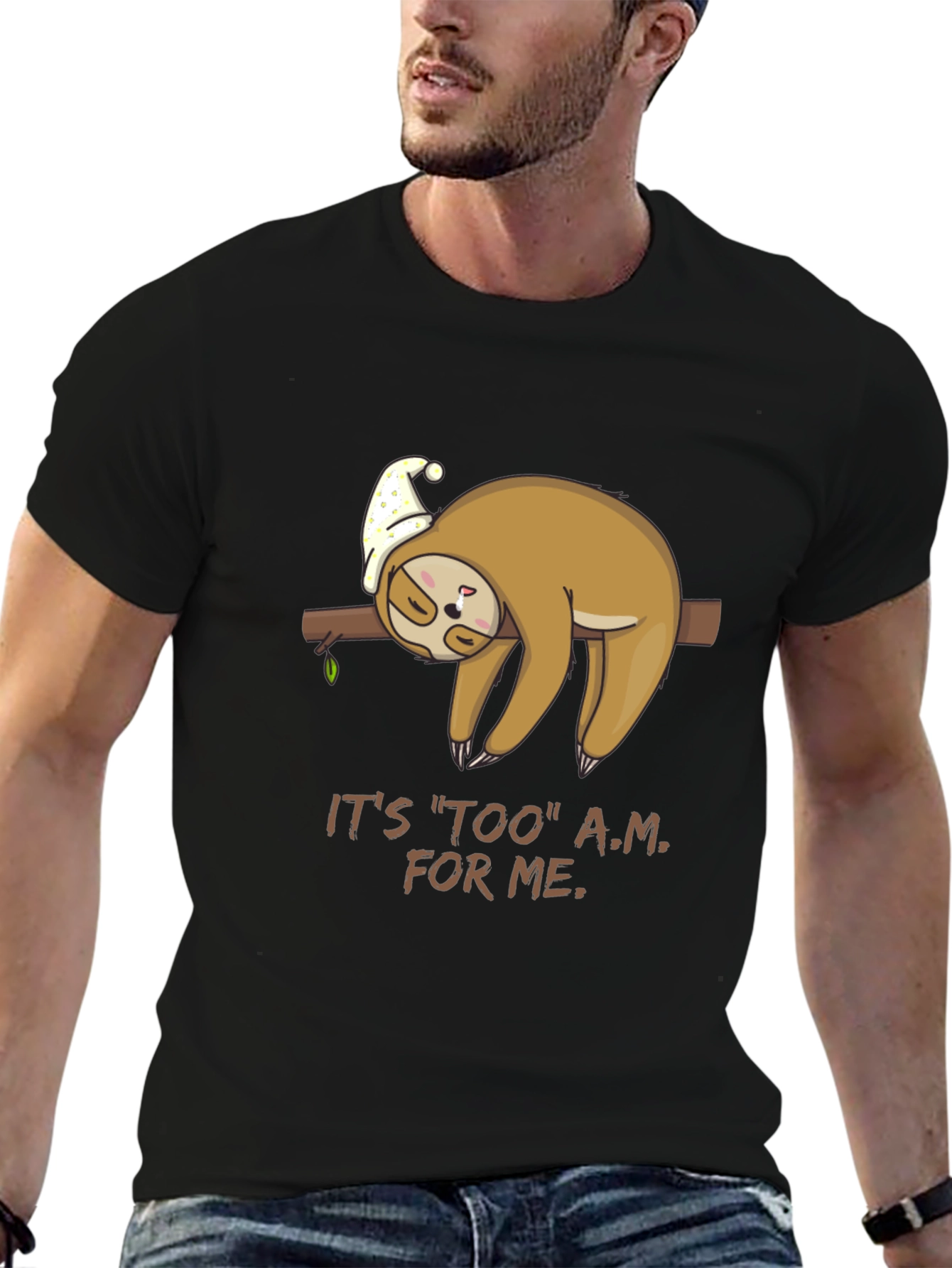 Lazy Sloth Tee - Too A.M. For Me
