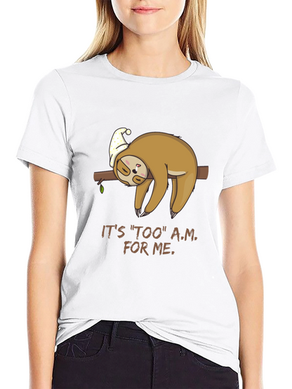 Lazy Sloth Tee - Too A.M. For Me