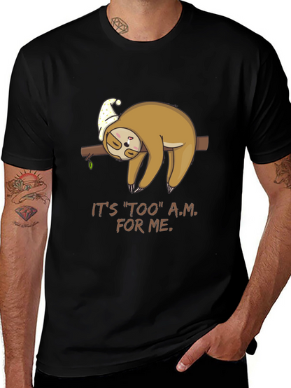 Lazy Sloth Tee - Too A.M. For Me