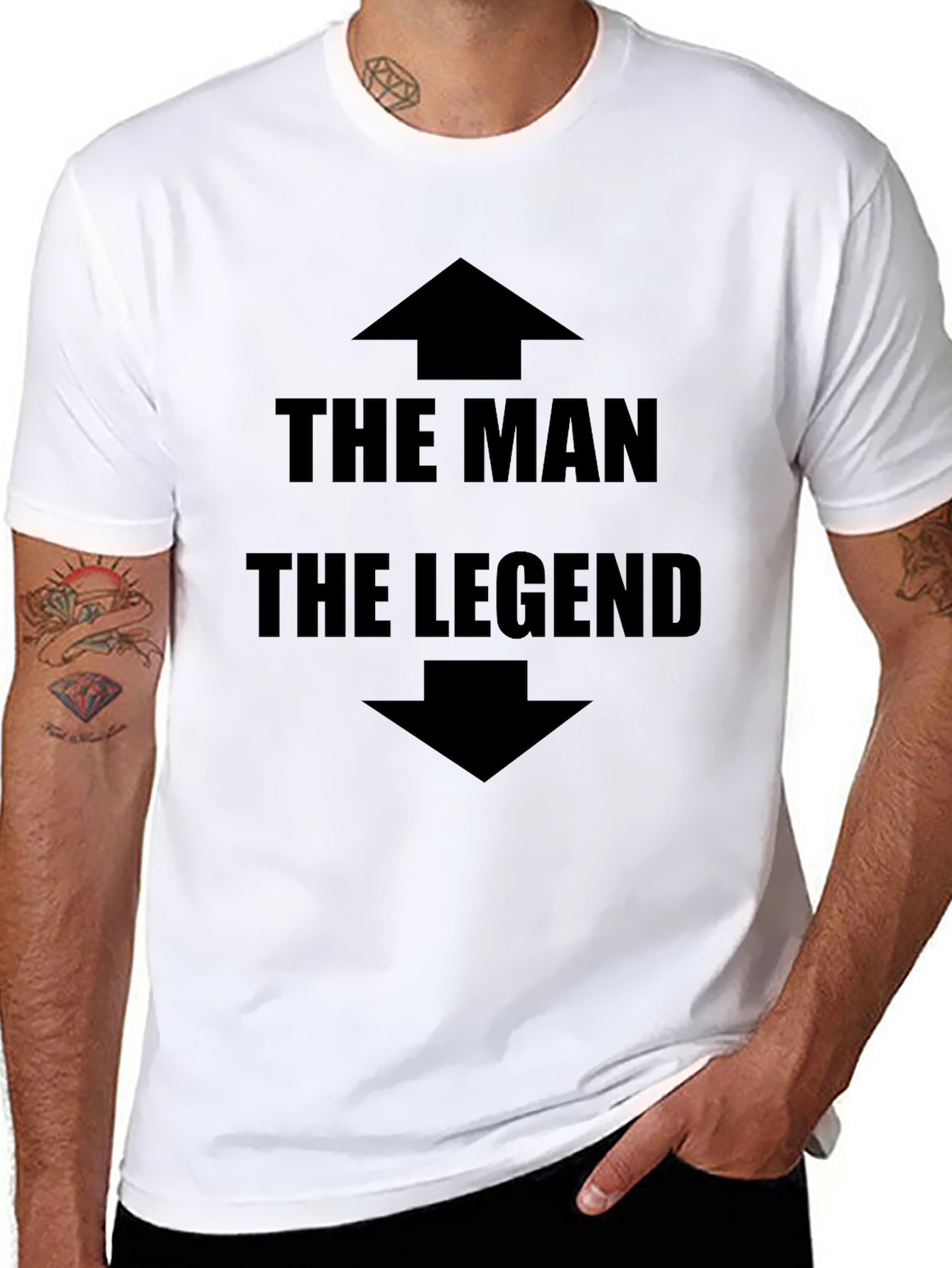 The Man The Legend Graphic Tee - Black