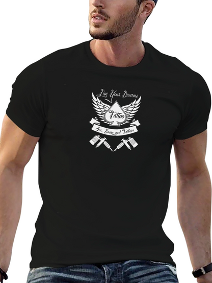 Live Your Dreams Tattoo T-Shirt - Black