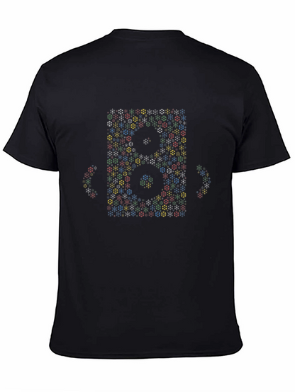 Geometric Floral Number T-Shirt