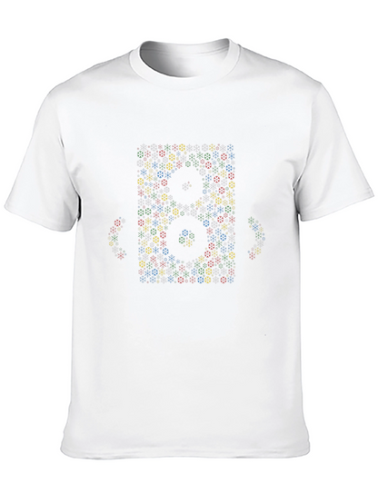 Geometric Floral Number T-Shirt