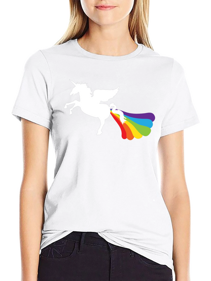 Rainbow Unicorn Humor Tee