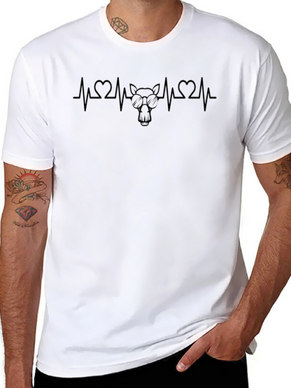 Cool Donkey Heartbeat Tee - Black Cotton Blend