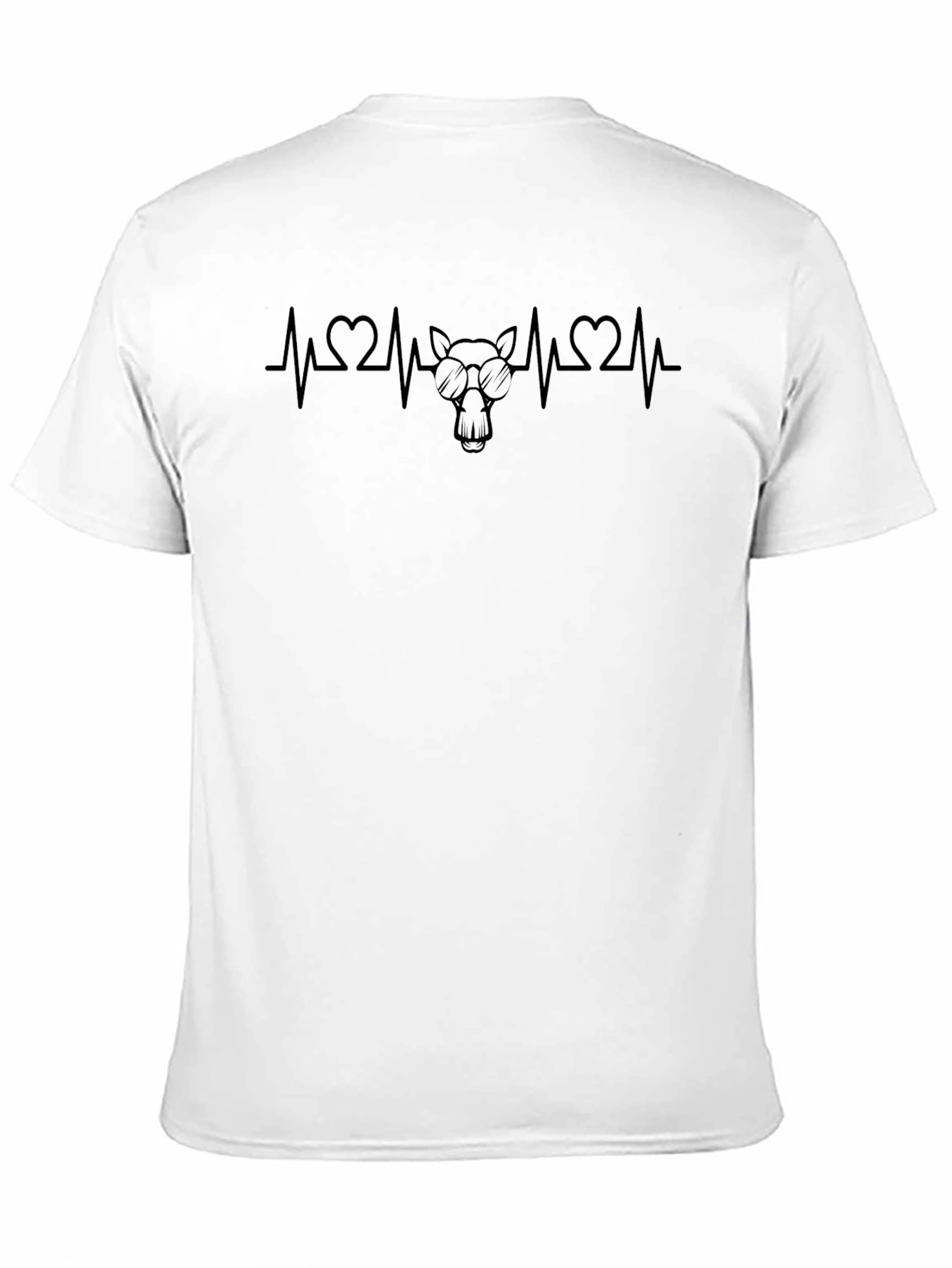 Cool Donkey Heartbeat Tee - Black Cotton Blend