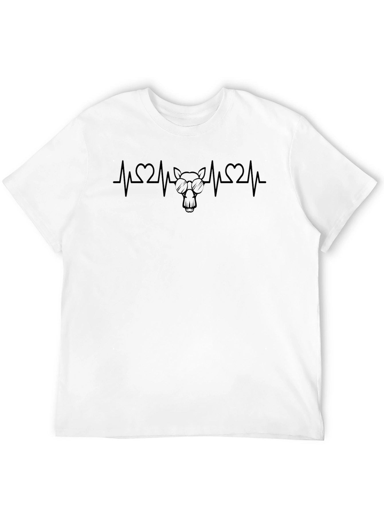Cool Donkey Heartbeat Tee - Black Cotton Blend