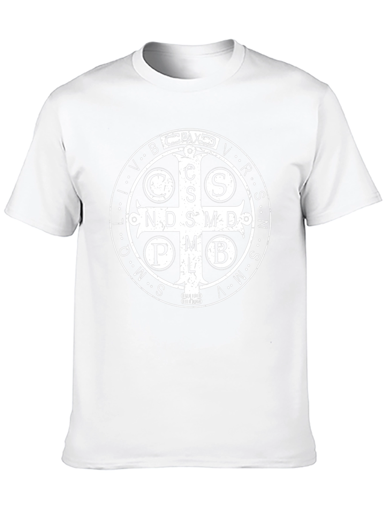 St. Benedict Medal Graphic Tee - Classic Religious Design