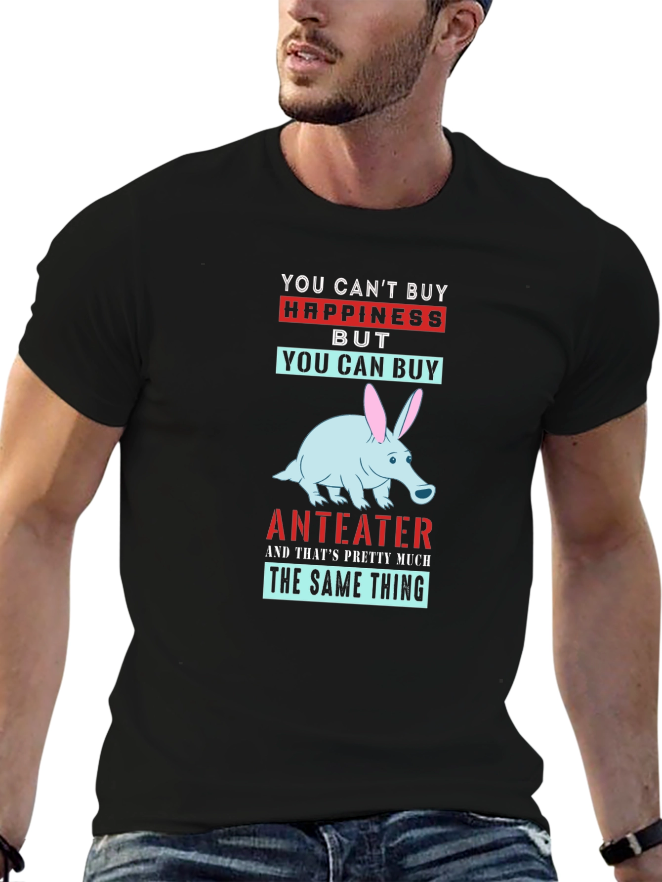 Anteater Happiness T-Shirt - Novelty Graphic Tee