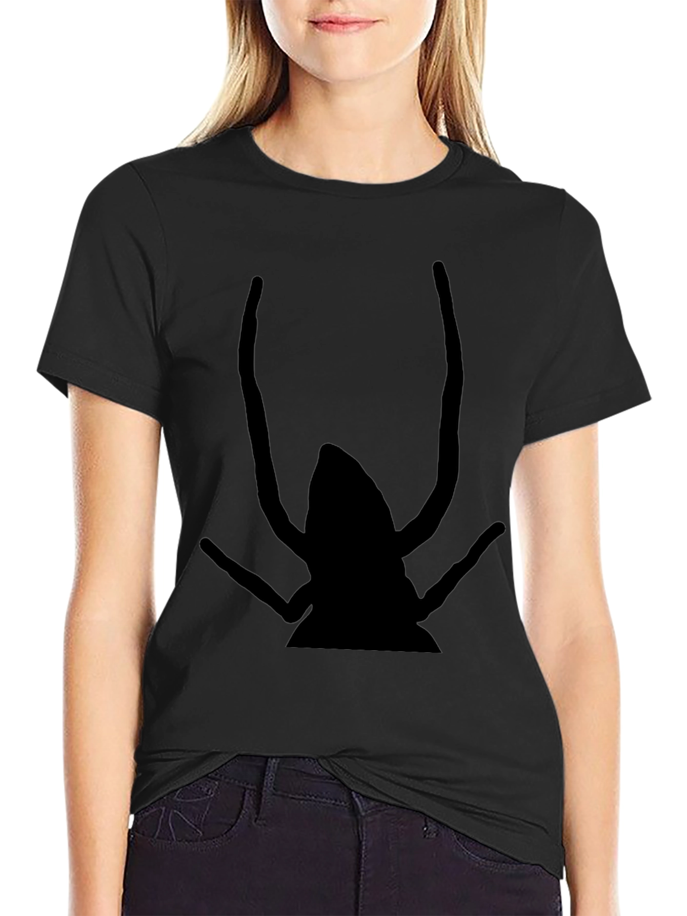 Graphic Black T-Shirt - Insect Design