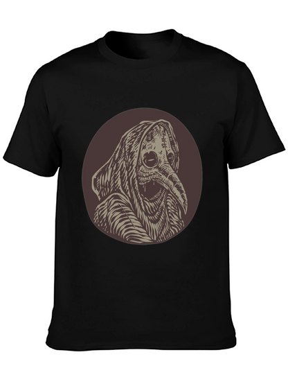 Plague Doctor Graphic Tee - Unique Creepy Design