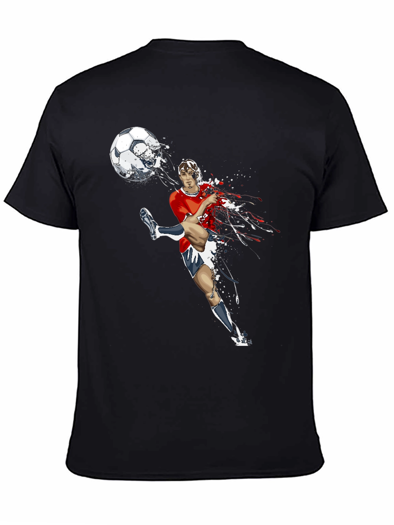 Soccer Kick Graphic Tee - Black