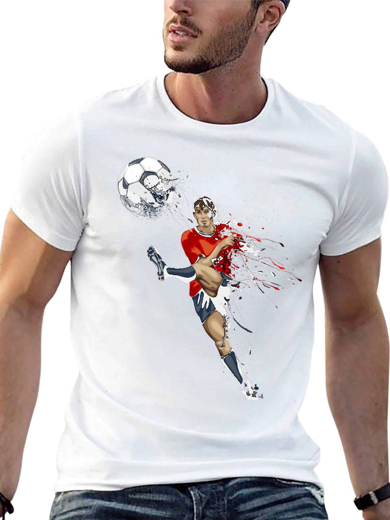Soccer Kick Graphic Tee - Black