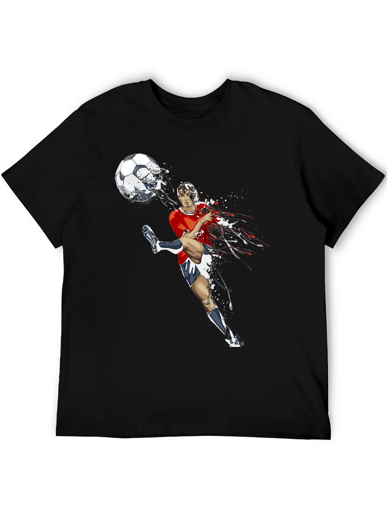 Soccer Kick Graphic Tee - Black
