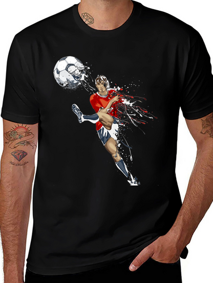 Soccer Kick Graphic Tee - Black