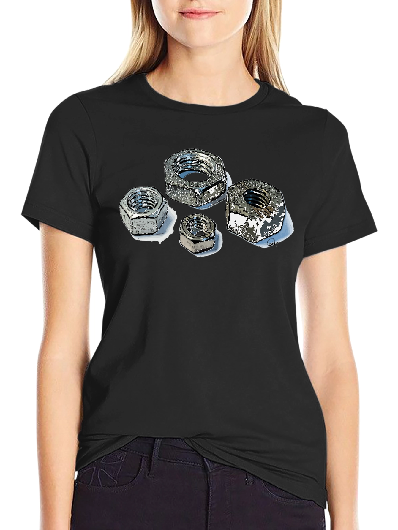 Nuts Graphic Black T-Shirt