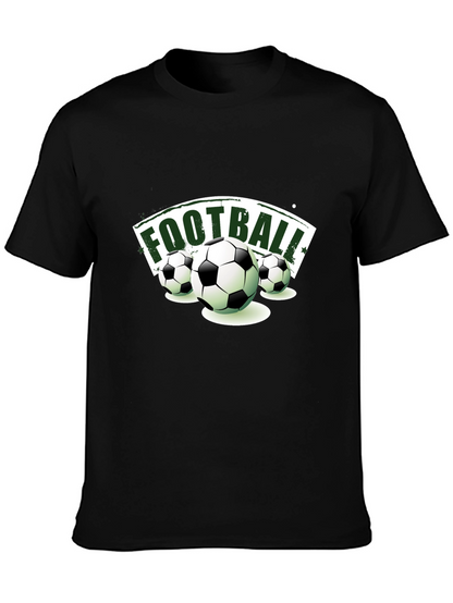 Football Graphic Tee | Sporty Black T-Shirt