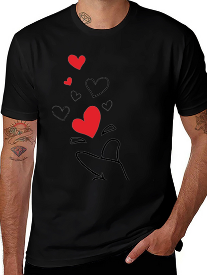 Heart Hand Gesture Black T-Shirt - Send Some Love!