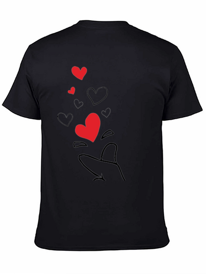 Heart Hand Gesture Black T-Shirt - Send Some Love!