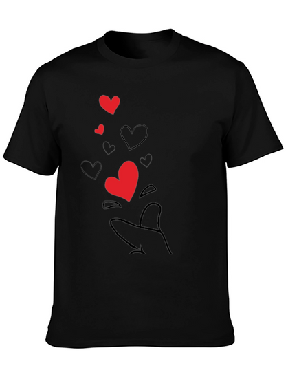 Heart Hand Gesture Black T-Shirt - Send Some Love!