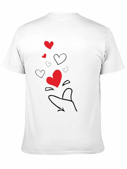 Heart Hand Gesture Black T-Shirt - Send Some Love!
