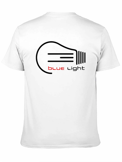 Blue Light Graphic Tee - Black Cotton T-Shirt