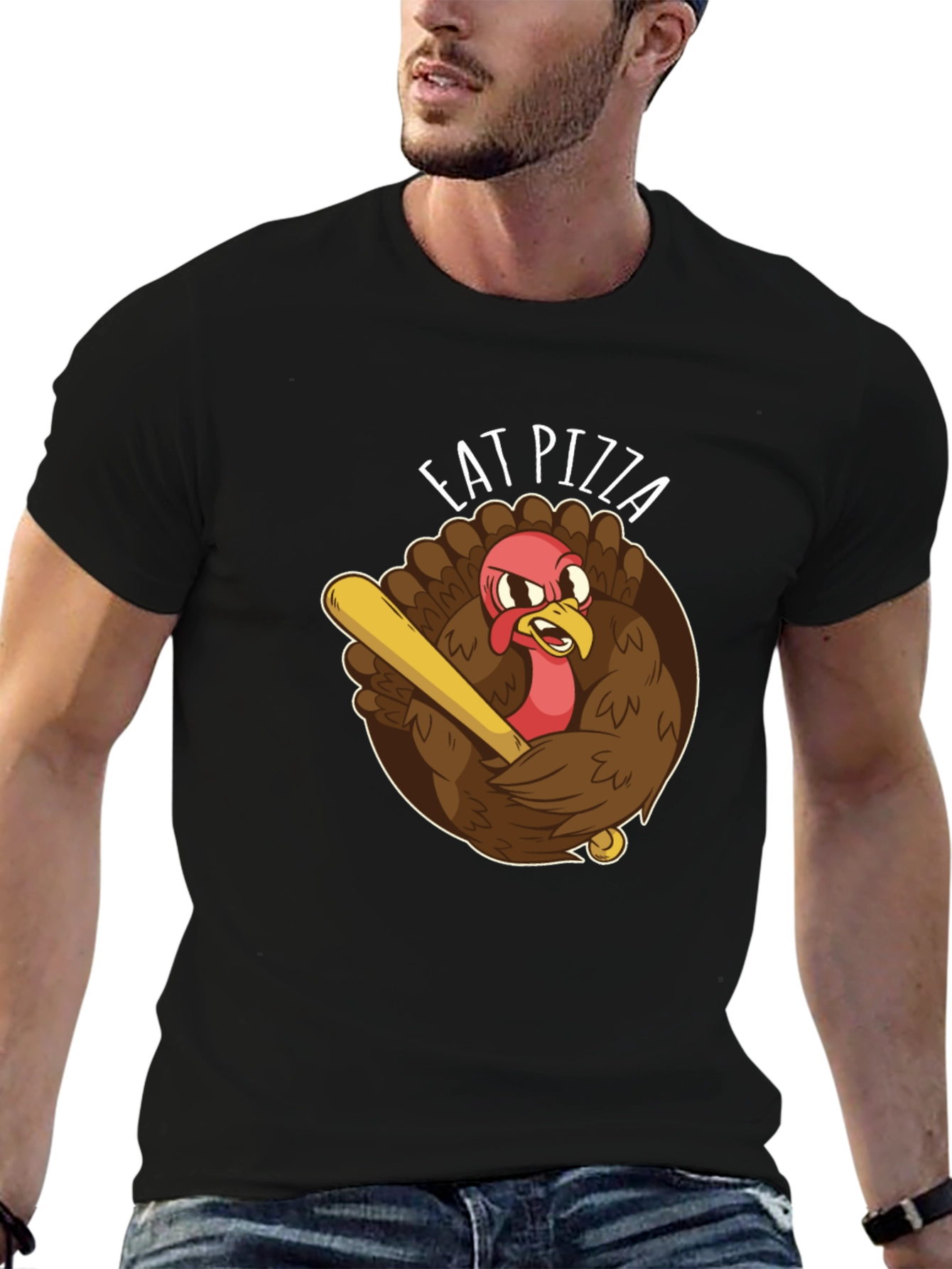 Eat Pizza Baseball Turkey T-Shirt