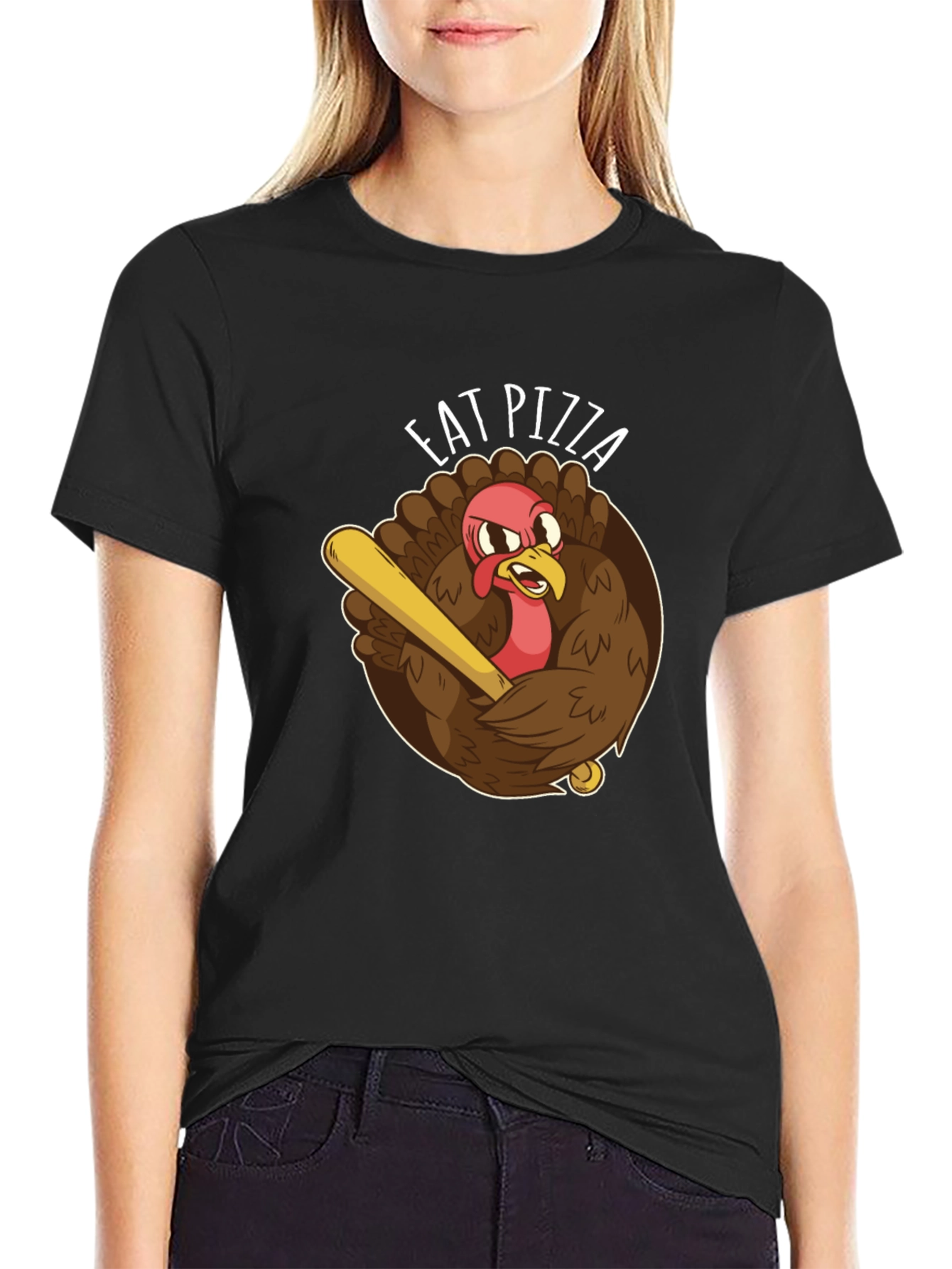 Eat Pizza Baseball Turkey T-Shirt