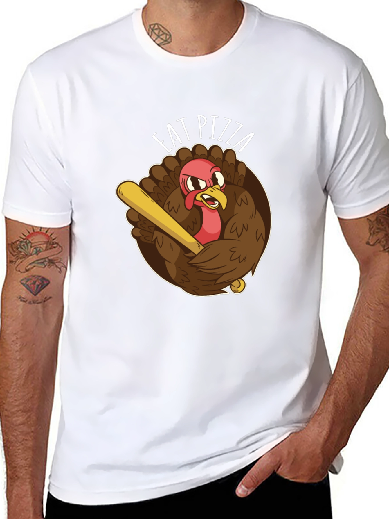 Eat Pizza Baseball Turkey T-Shirt