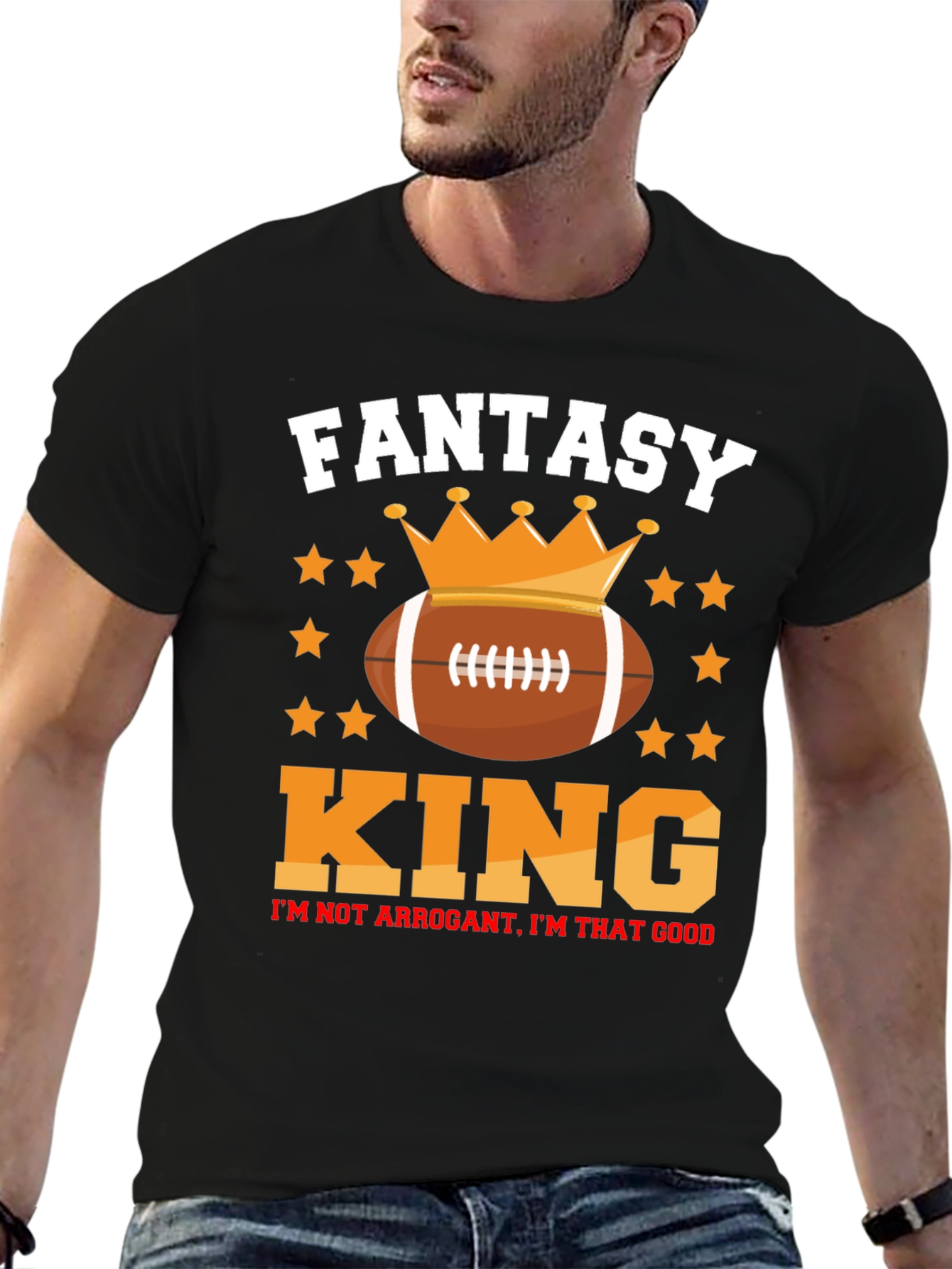 Fantasy Football King Graphic T-Shirt