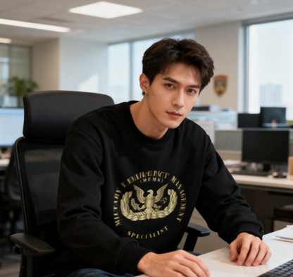 MEMS Official Emblem Black Crewneck Sweatshirt