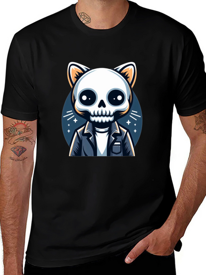 Cat Skeleton T-Shirt - Unique & Spooky Style