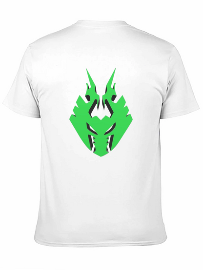 Mens Black T-Shirt with Green Emblem