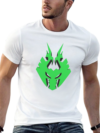 Mens Black T-Shirt with Green Emblem